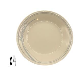 Set of 4 Corelle Blue Lily 6.75” Porcelain Bread Plates